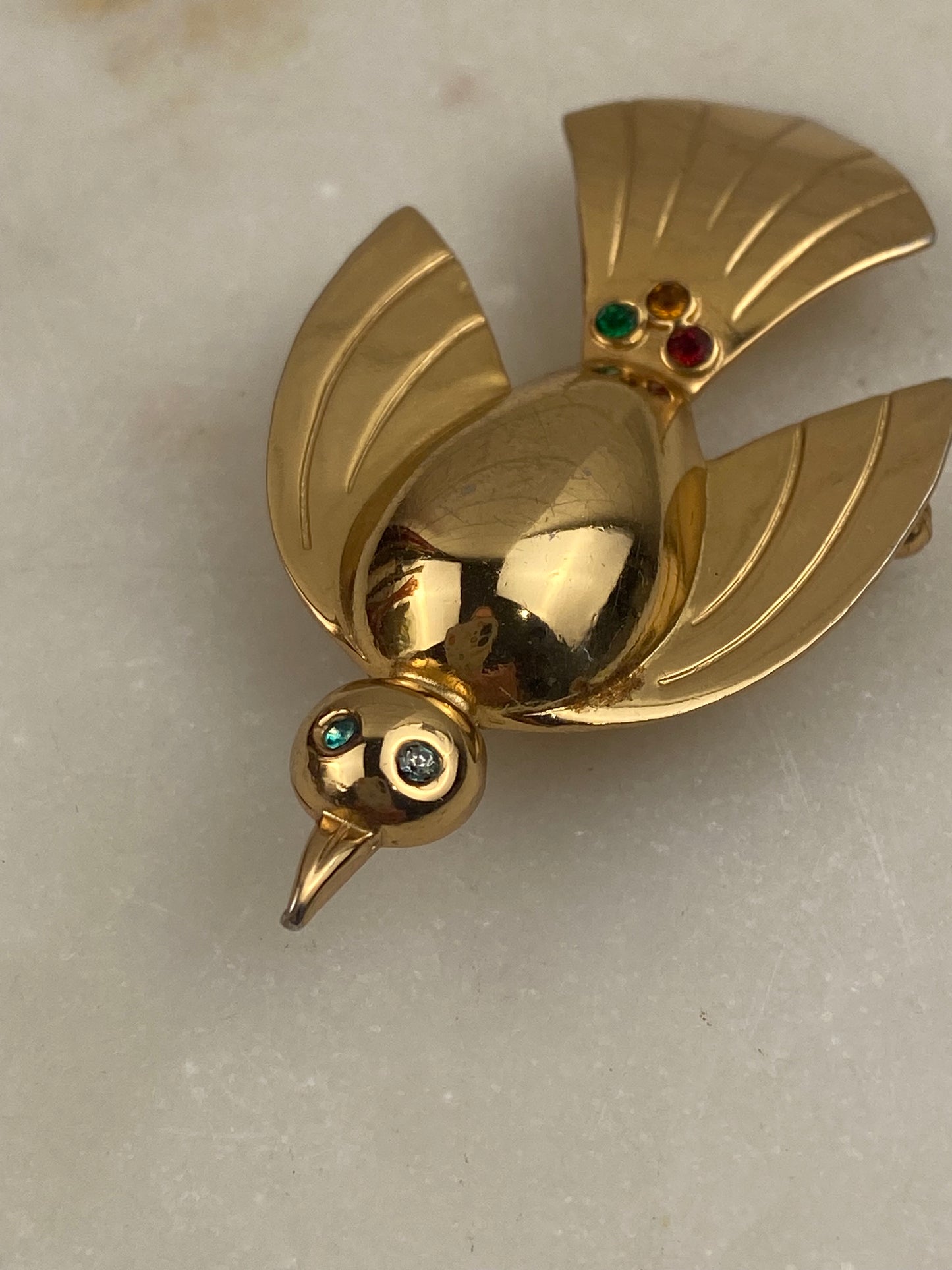 Coro Pegasus Designer Brooch | Swallow
