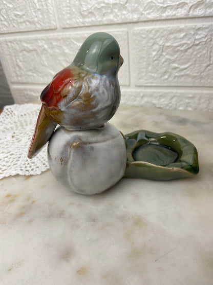 Ceramic Bird on a Pinecone Tealight Holder