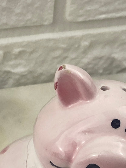 Pair of Polka Dot Pigs | Ceramic Salt & Pepper Shakers