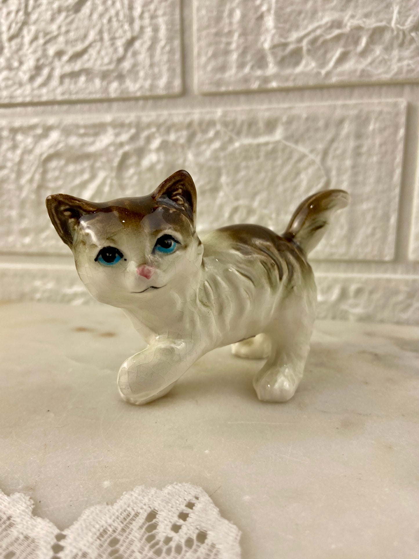 Small Hand Painted Porcelain Cats