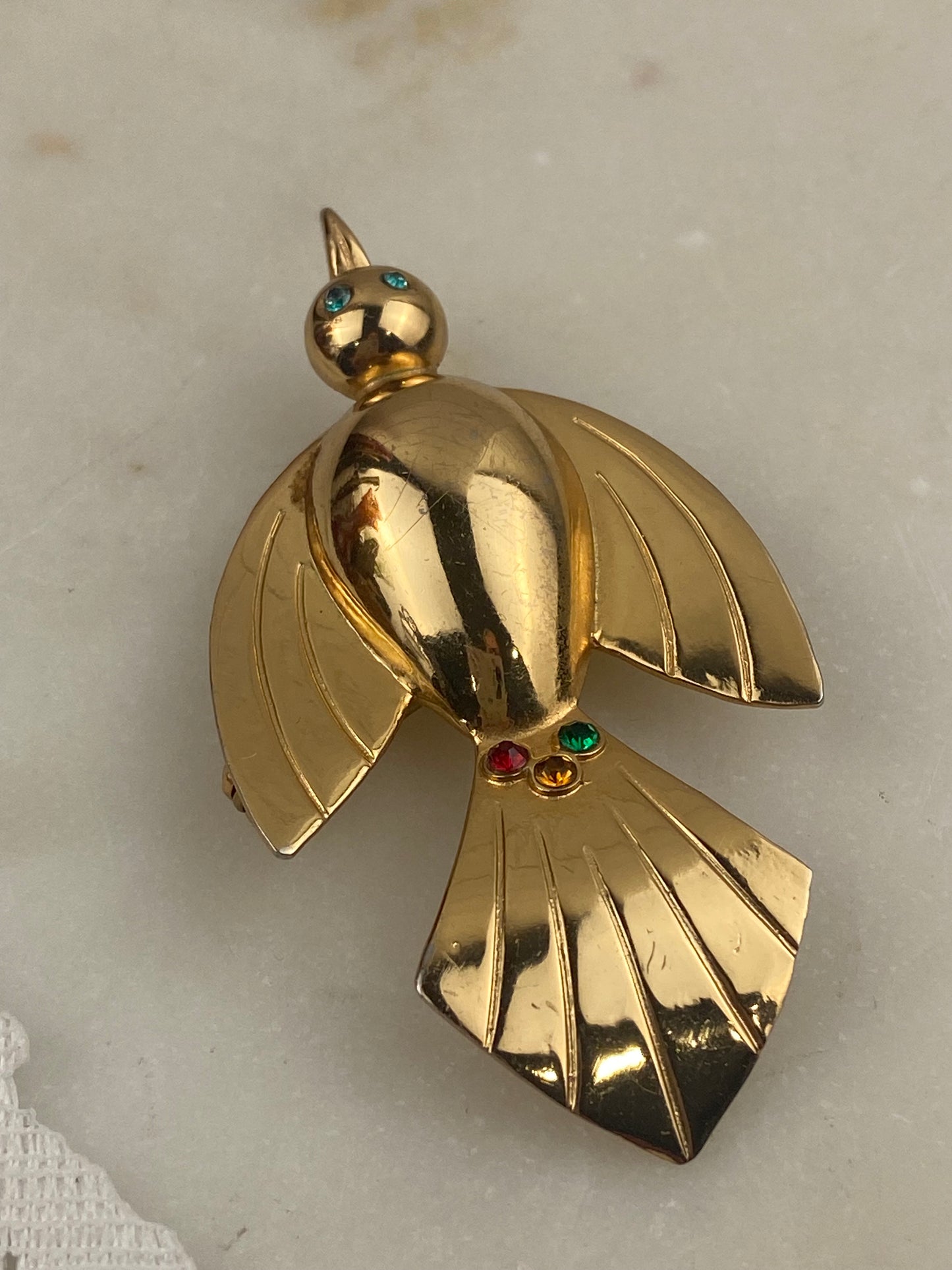 Coro Pegasus Designer Brooch | Swallow