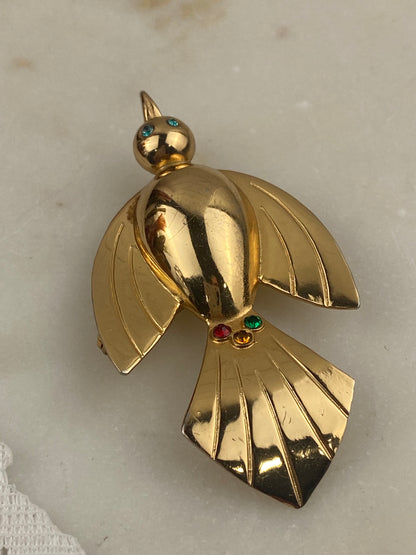 Coro Pegasus Designer Brooch | Swallow