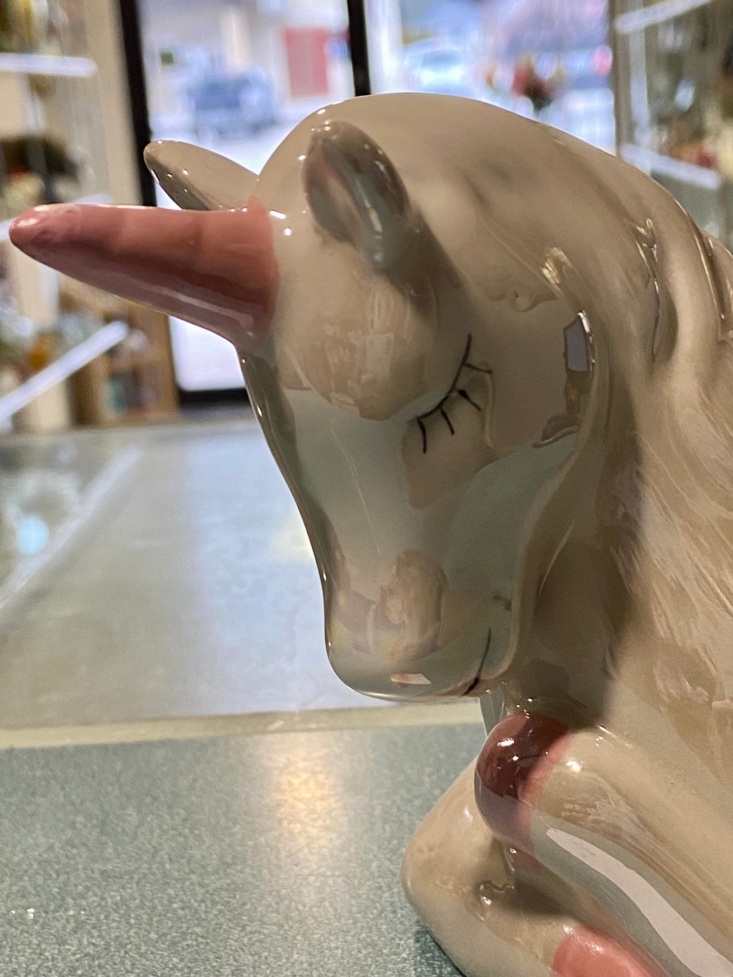 Cute Ceramic Unicorn Planter | Opalescent Glaze