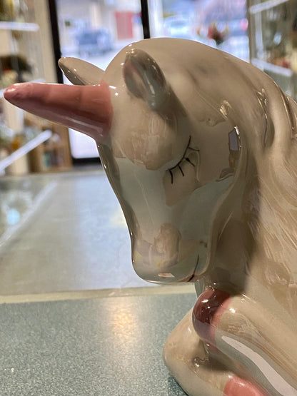 Cute Ceramic Unicorn Planter | Opalescent Glaze