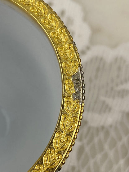 Footed Porcelain Egg-Shaped Trinket Box