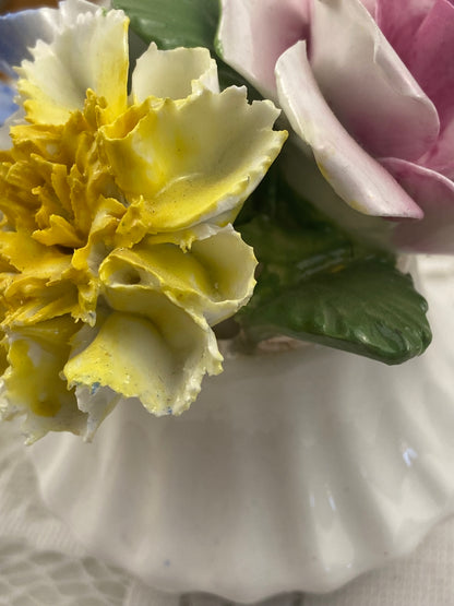 Handmade Porcelain Flowers in a Vase by Radnor Bone China, England