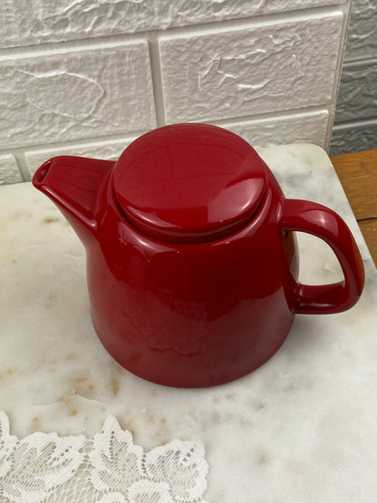 Cherry Red Ceramic Teapot by Abbott