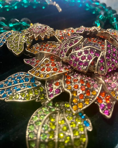 ‘Late Bloomer’ Necklace by Heidi Daus | Hand Inlaid with 9 Colours of Swarovski Crystals