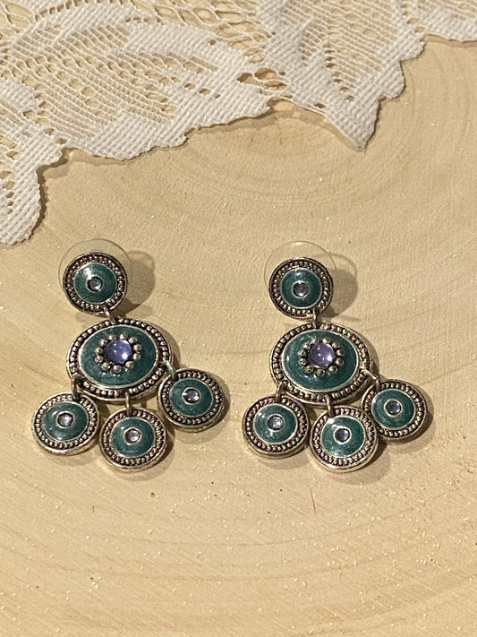 Vintage Avon Enamel Dangle Earrings [Posts]