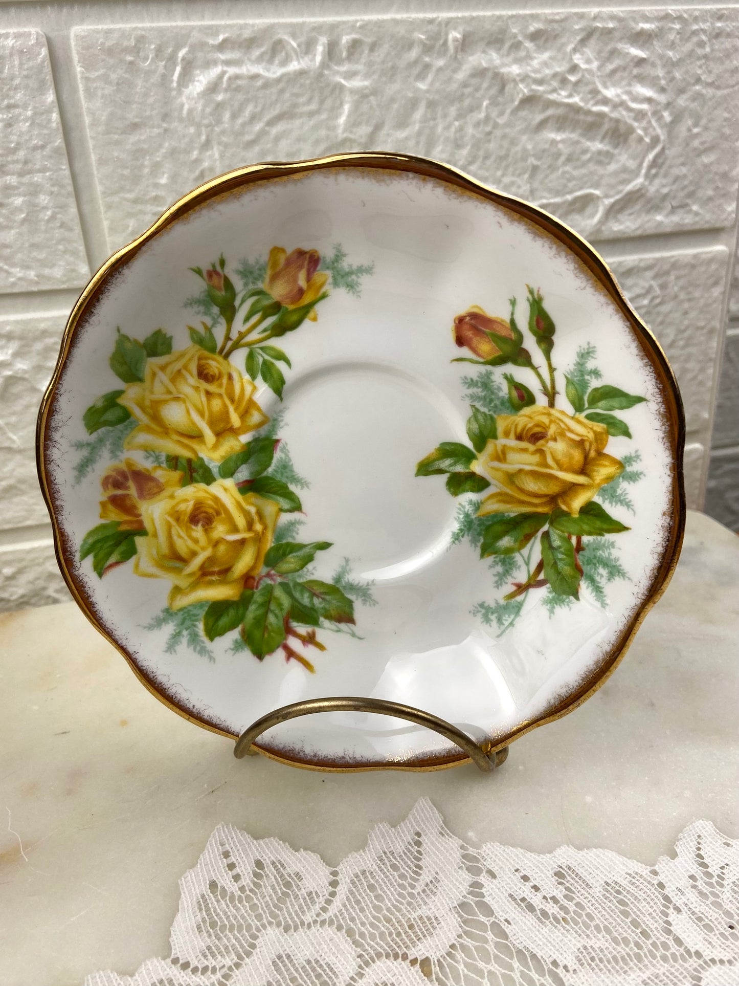 Royal Albert Bone China Saucer 5.5” | Tea Rose Pattern