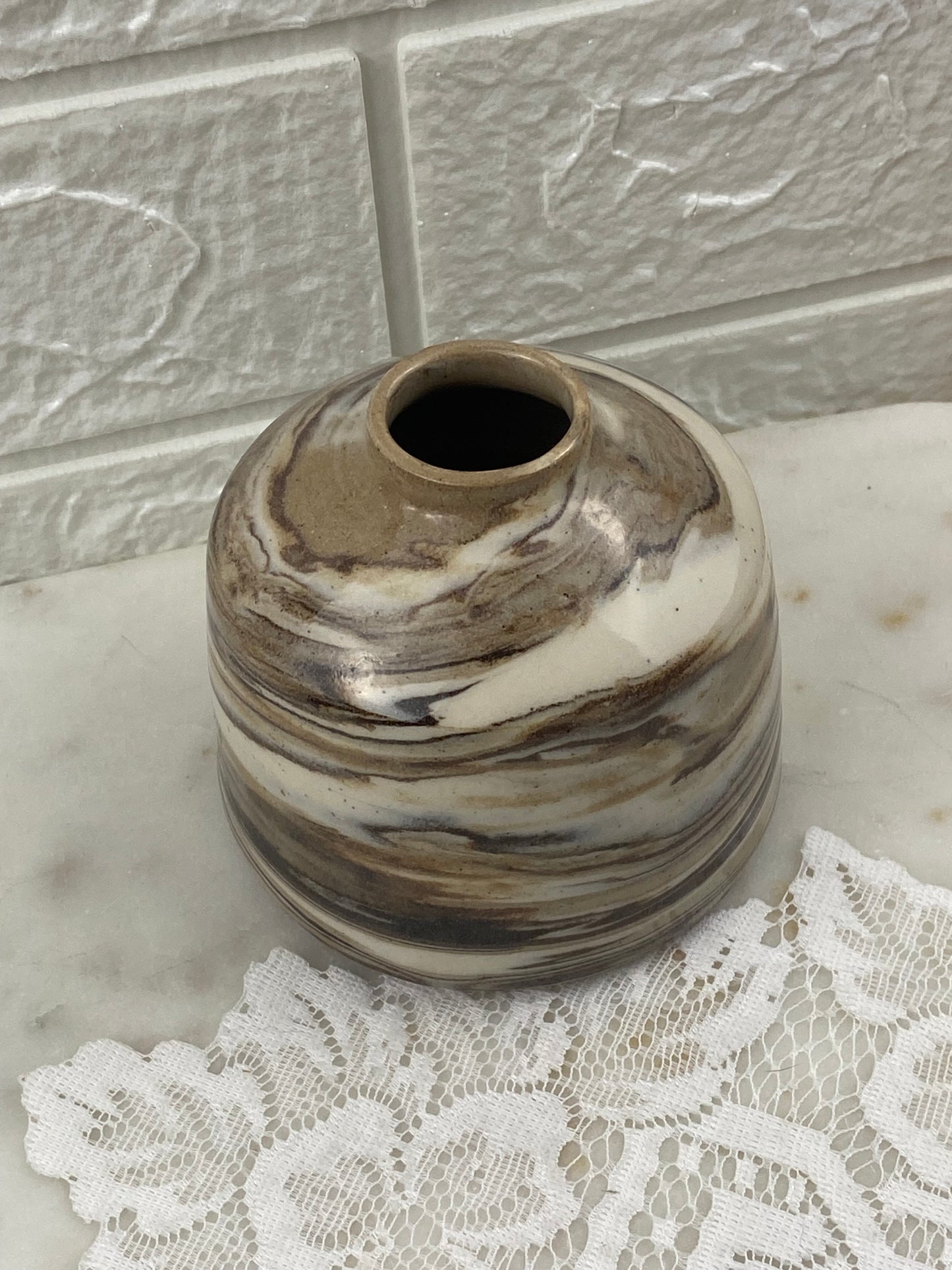 Pottery Reed Diffuser, Marble Glaze