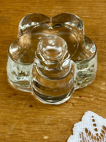 Flower-Shaped Crystal Candle Holder