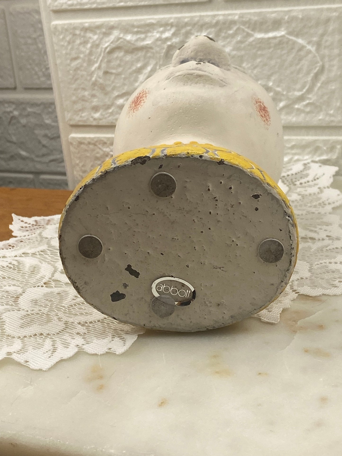Small Hand Painted Concrete Head Planter / Candle Votive