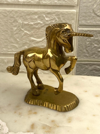 Polished Brass Unicorn Figurine