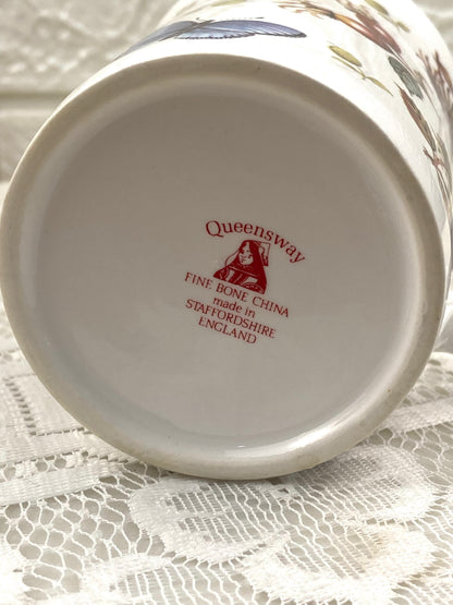 Butterflies and Berries Fine Bine Porcelain Coffee Mug by Queensway