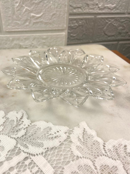 Federal Glass Co. 12 Point Glass Starburst Plate [Clear]