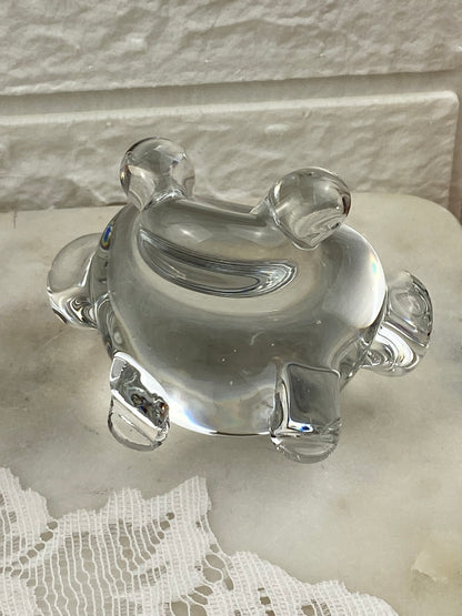 Hand Turned Glass Frog Paper Weight