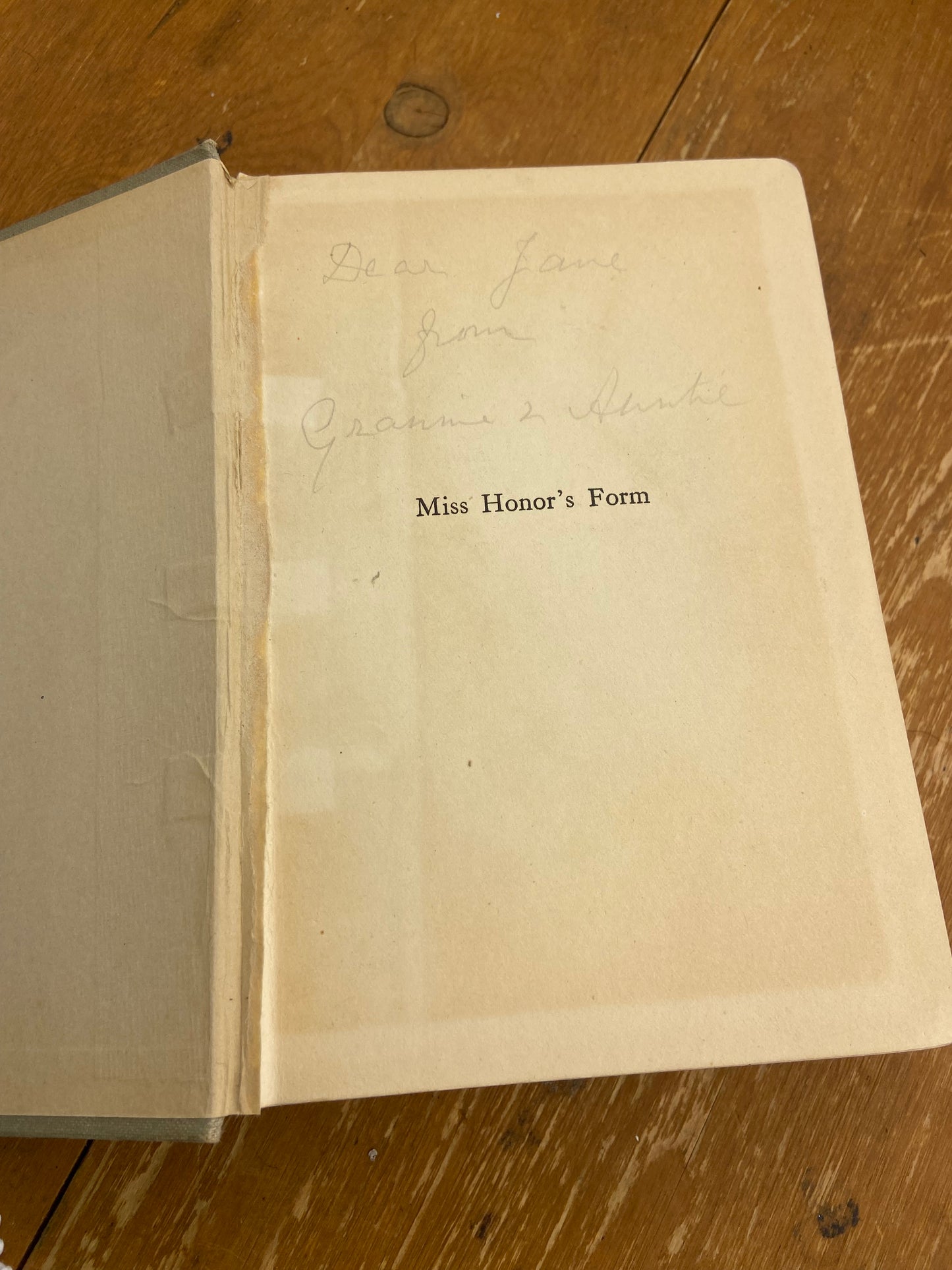 Miss Honor’s Form by E.C. Matthew’s