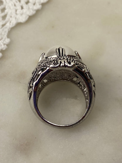 Metal and Faux Pearl Ring by Premier Designs