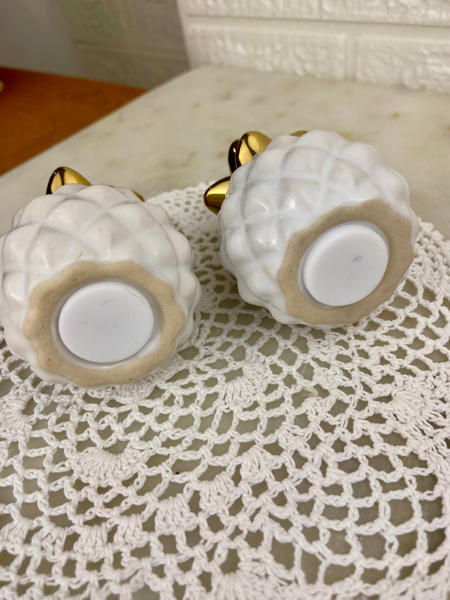 Ceramic Pineapple Salt & Pepper Shakers (Pair)