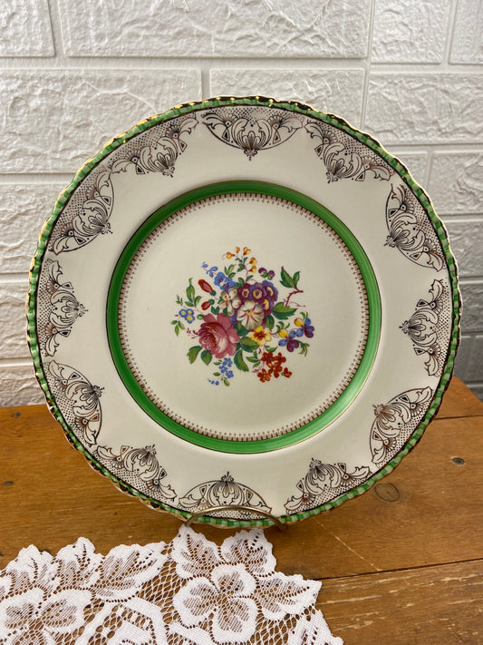 Antique Porcelain Dinner Plate 10” by W.H. Grindley | Rosemere Pattern