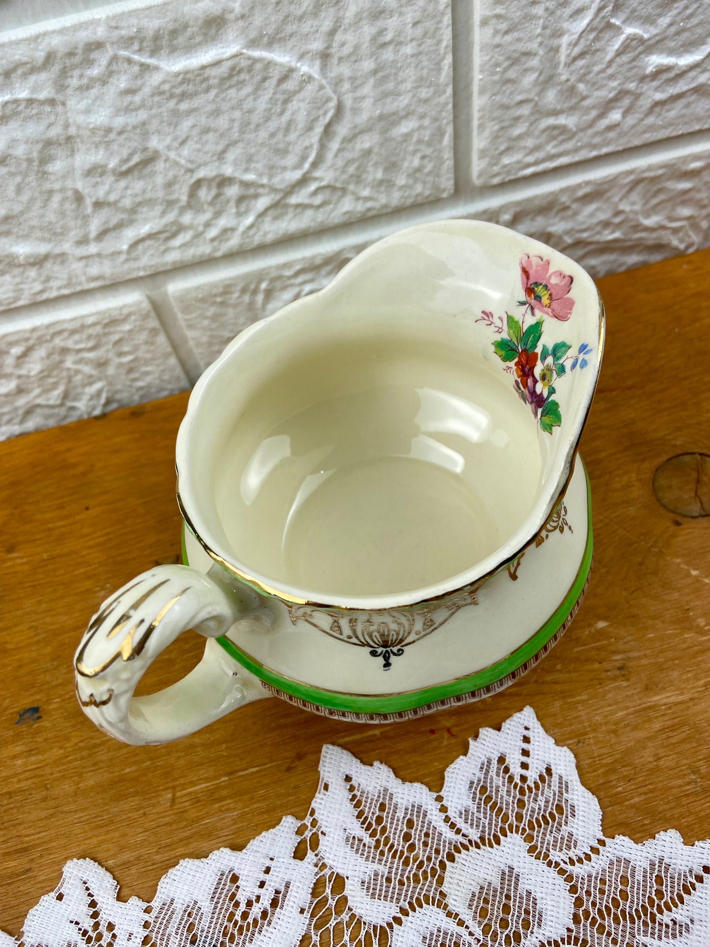 Porcelain Creamer and Sugar Bowl by W.H. Grindley