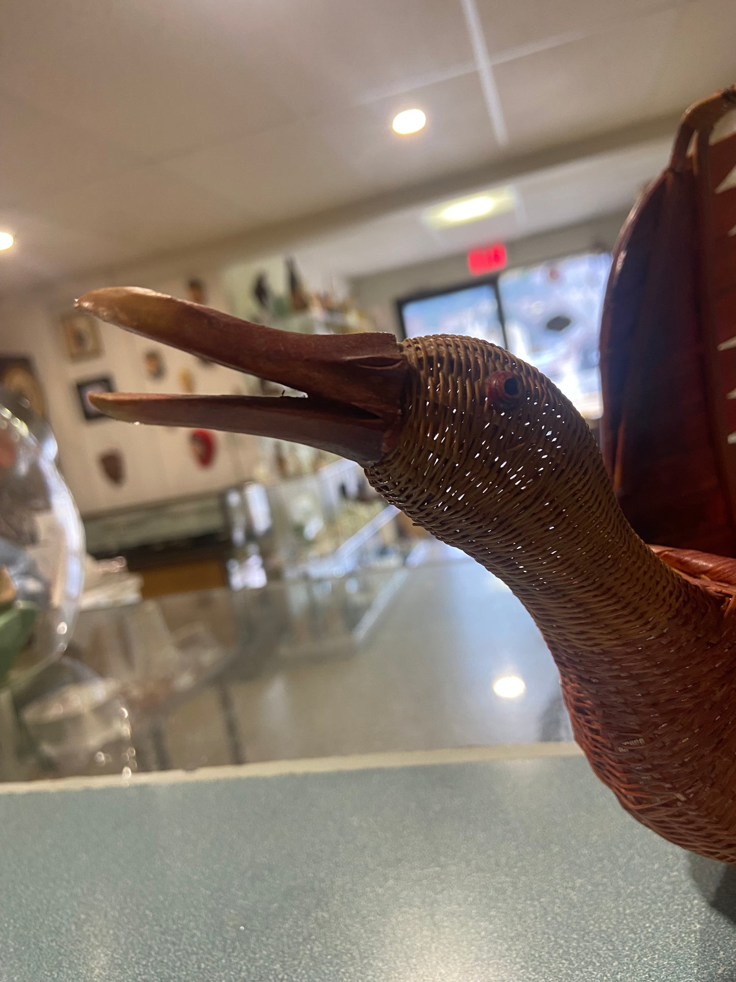 Wicker Flying Duck Basket