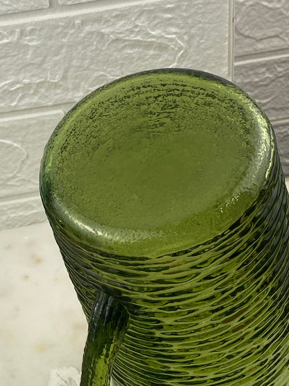 Avocado Green Textured Glass ‘Soreno’ Pitcher by Anchor Hocking | MCM