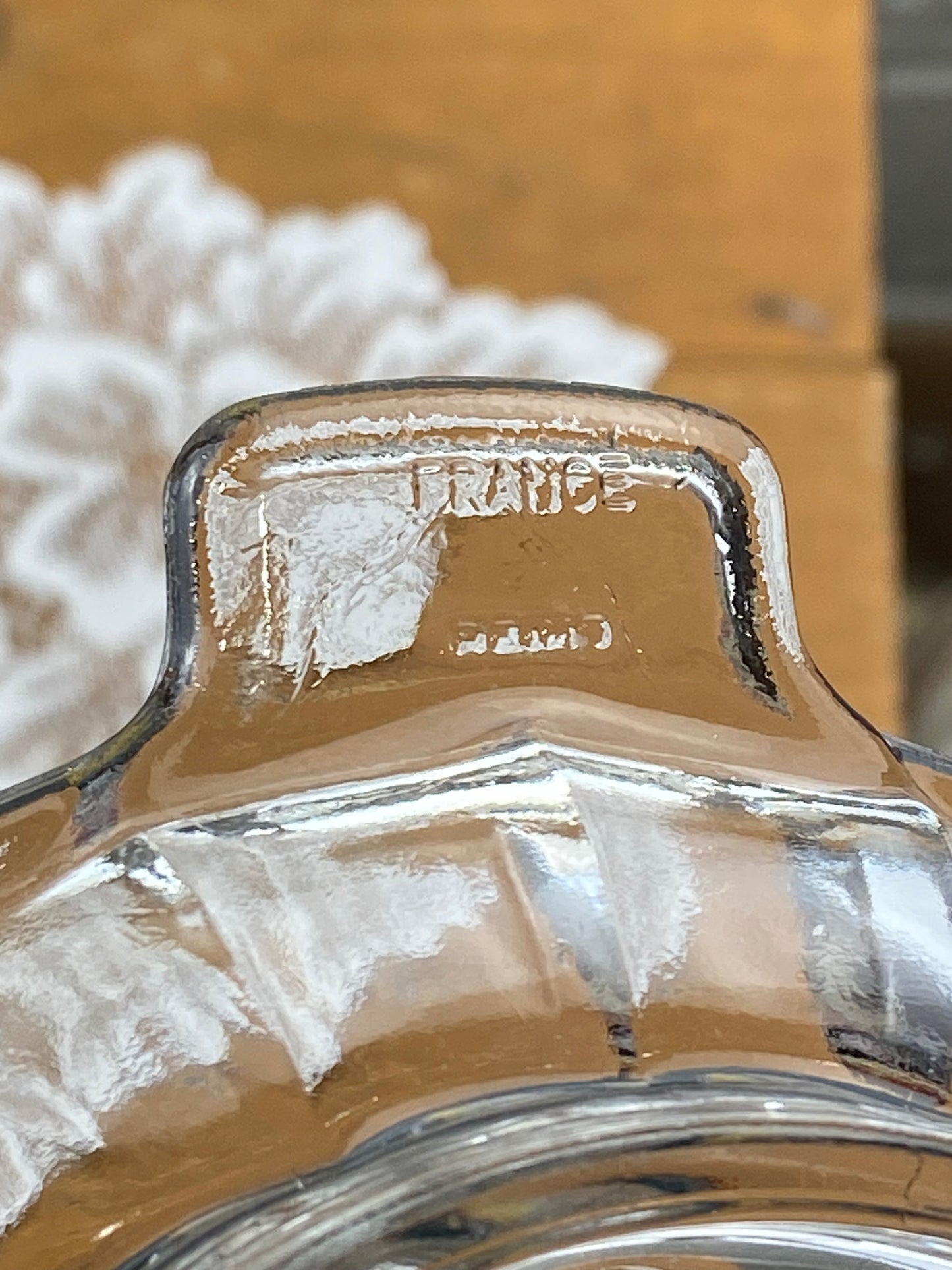 Glass Lemon Squeezer with Tab Handle