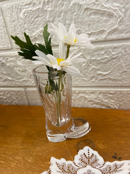 Glass Boot Mini Vase 4.5”