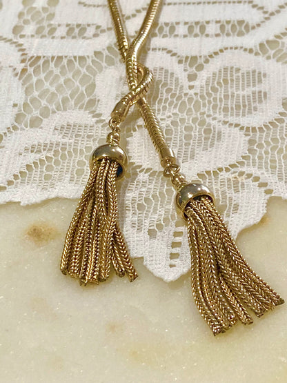 Gold-Tone Necklace with Tassels