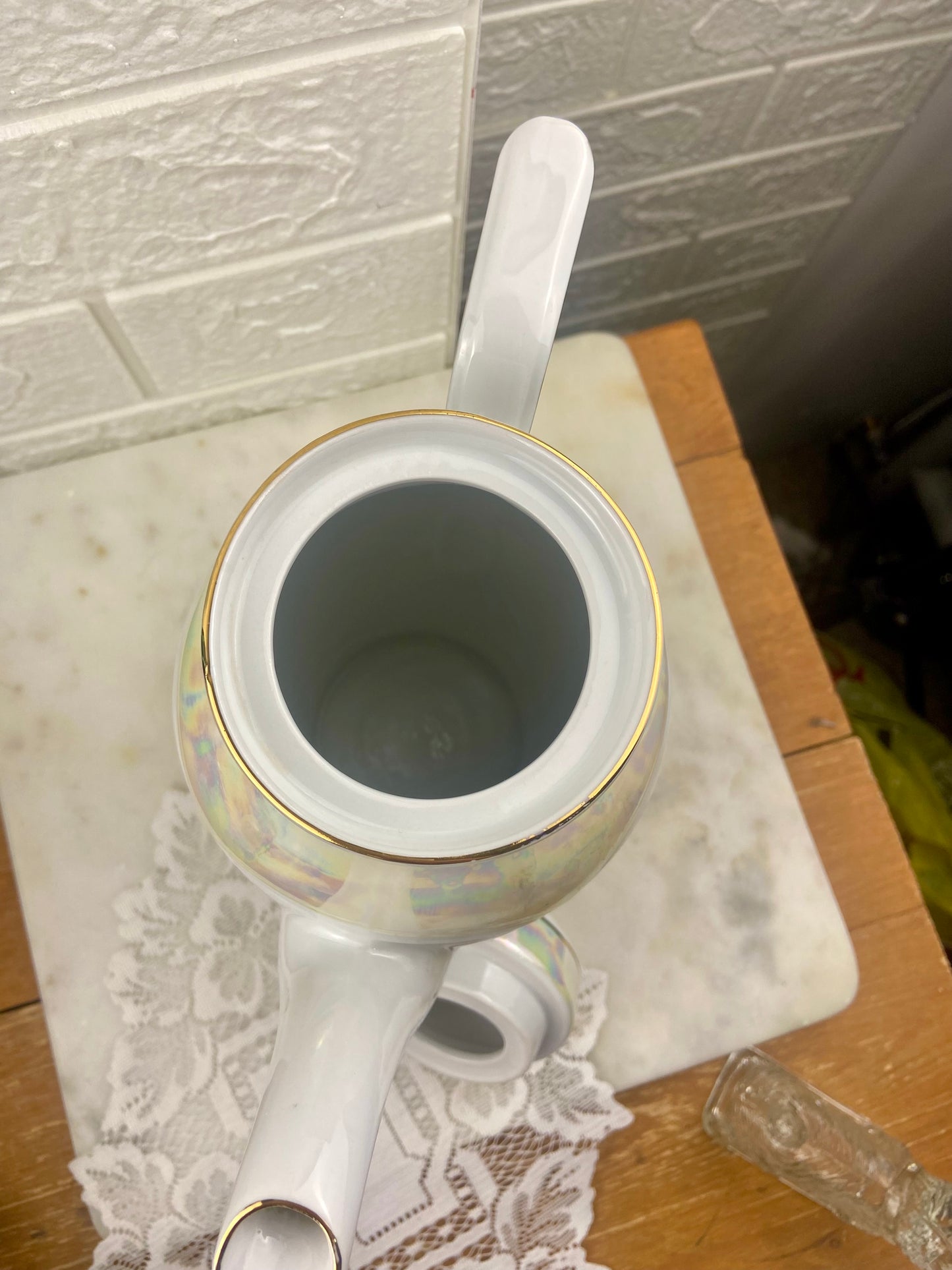 11” East German Porcelain Coffee Pot | GDR