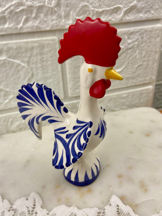 Hand Painted Porcelain Rooster 5”