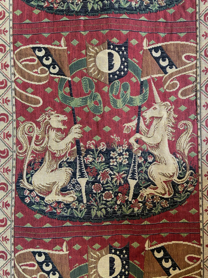 Capisserie Tapestry with Brass Hanger by Renaissance Woven Art