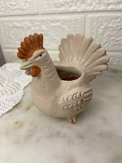 Small Terracotta Chicken Planter