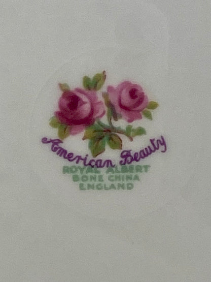 10.5” Royal Albert Porcelain Dinner Plate | American Beauty Pattern