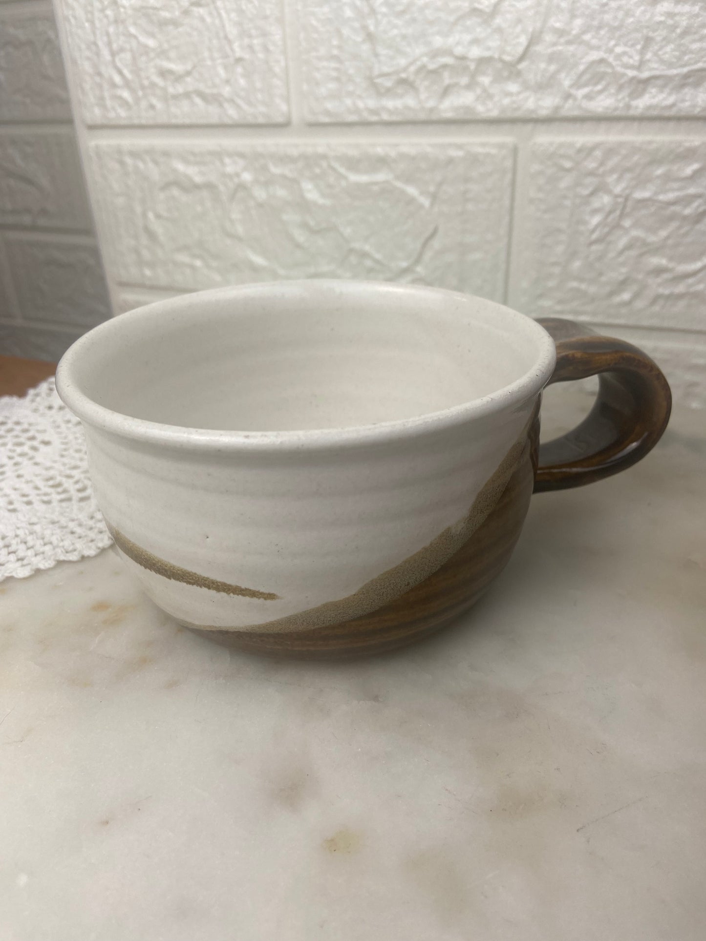 Handmade Pottery Soup Bowl with Handle