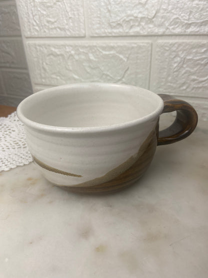 Handmade Pottery Soup Bowl with Handle