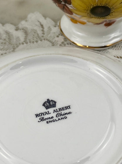 Royal Albert Bone China Saucer | Sunflower Pattern