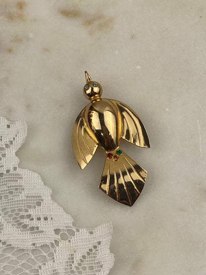 Coro Pegasus Designer Brooch | Swallow