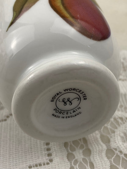 Porcelain Egg Coddler with Peach and Berries Design | Screw Top Lid
