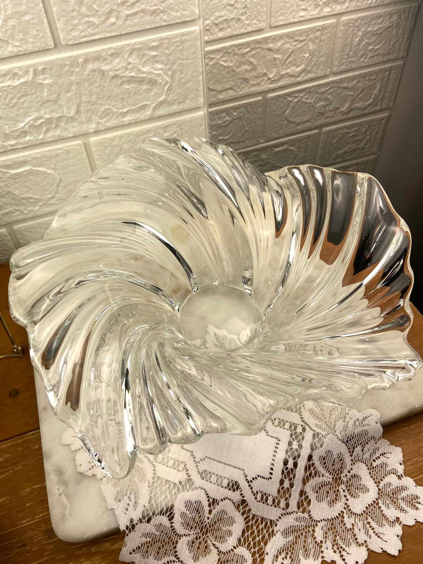 12” Mikasa Belle Epoque Crystal Bowl | Art Deco