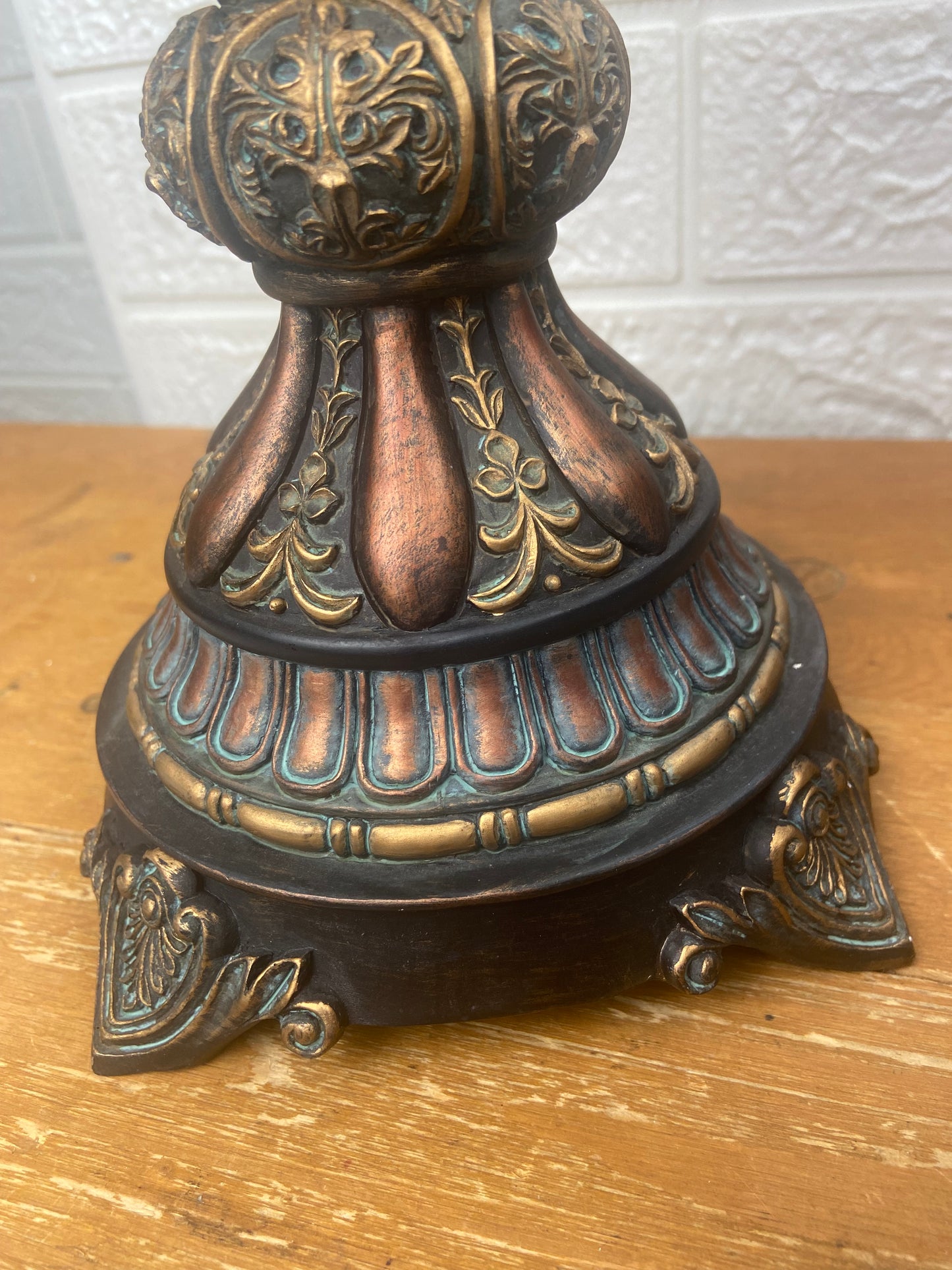 13” Brown and Amber Vase