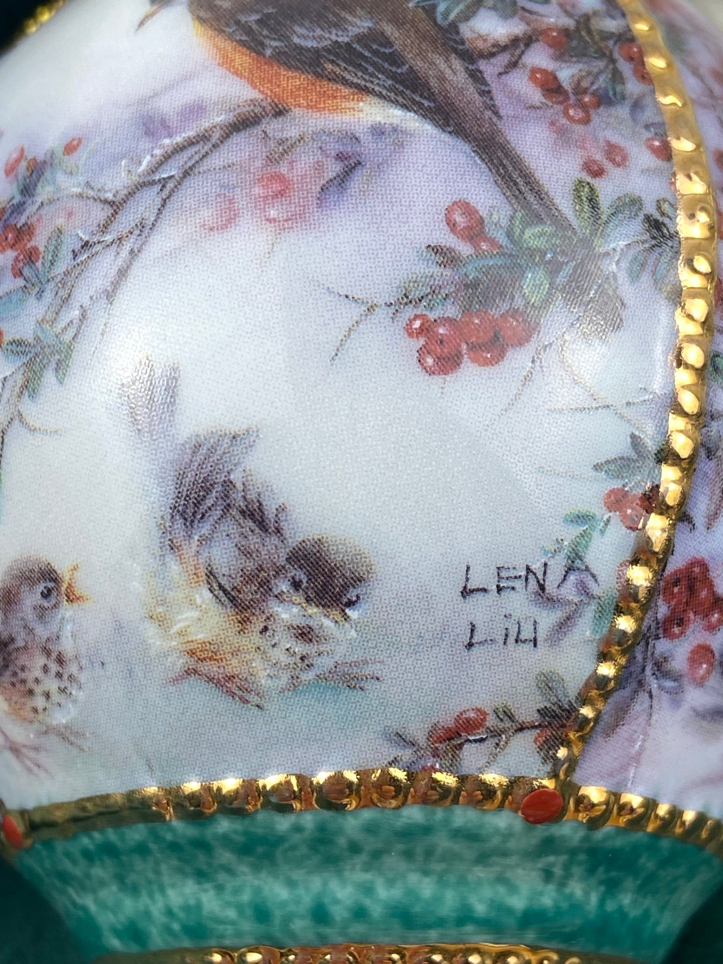 Hand Painted Porcelain Hanging Ornaments by Lena Liu | ‘Nature’s Poetry’ Collection