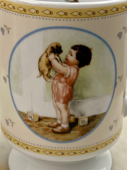 Vintage Pedestal Coffee Mug ‘Mine’ by Children’s Illustrator Bessie Pease Gutmann