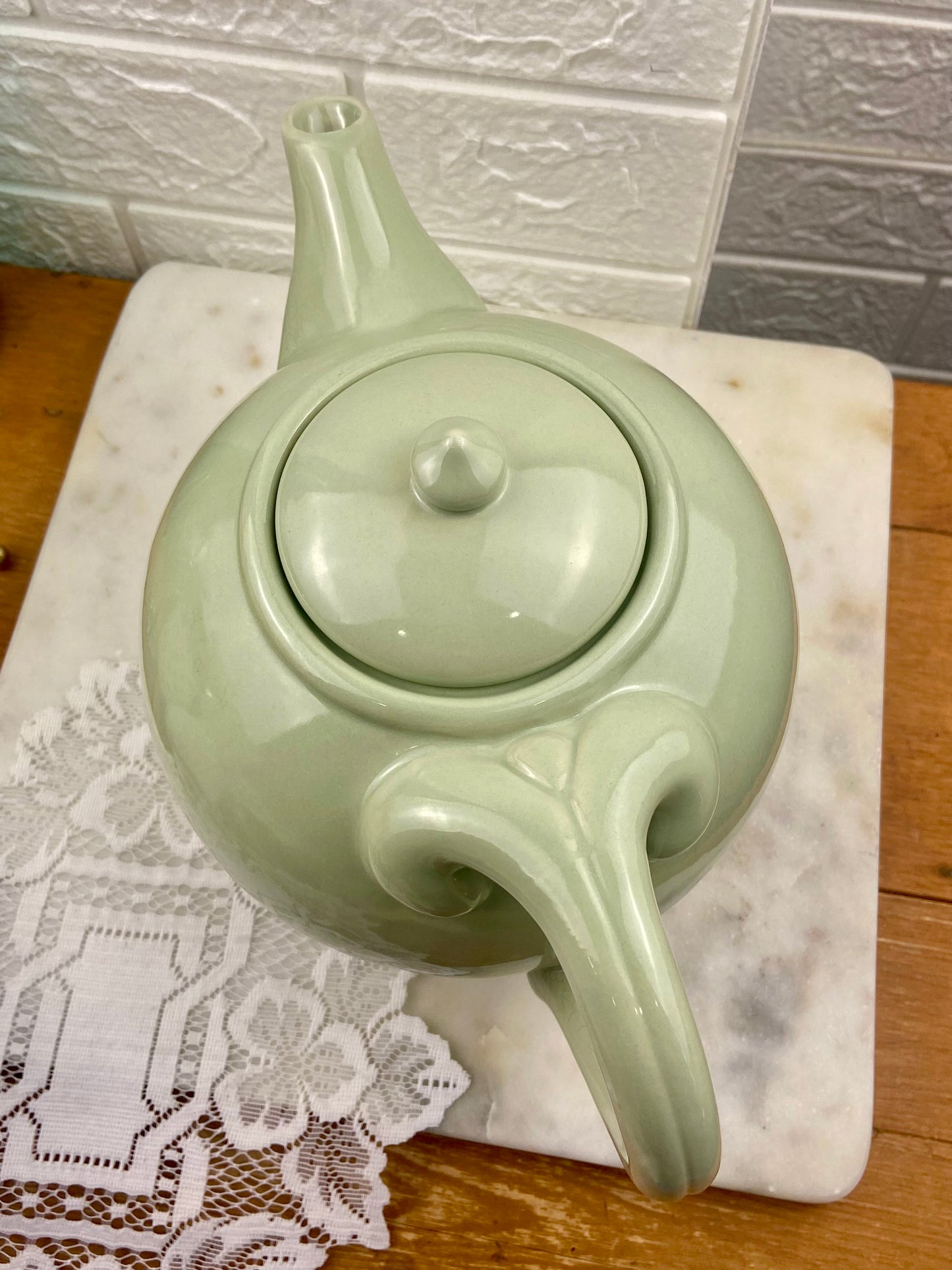 Sea foam Green Ceramic Teapot by Betty Singer | 64 oz