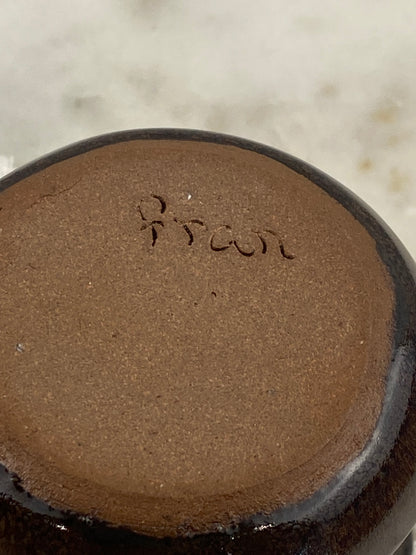 Small Brown Pottery Creamer by Fran