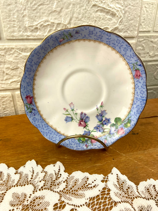 Bone Porcelain Saucer by Royal Albert | Harebell Pattern