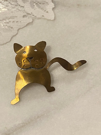 Handmade Metal Cat / Dog Pin