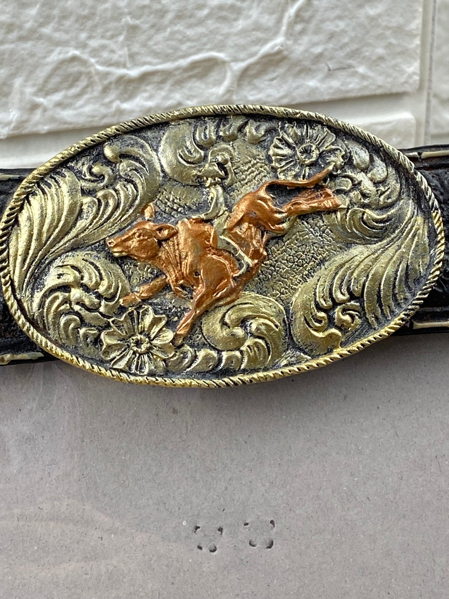 Rodeo-Themed Belt Buckle-Shaped Picture Frame